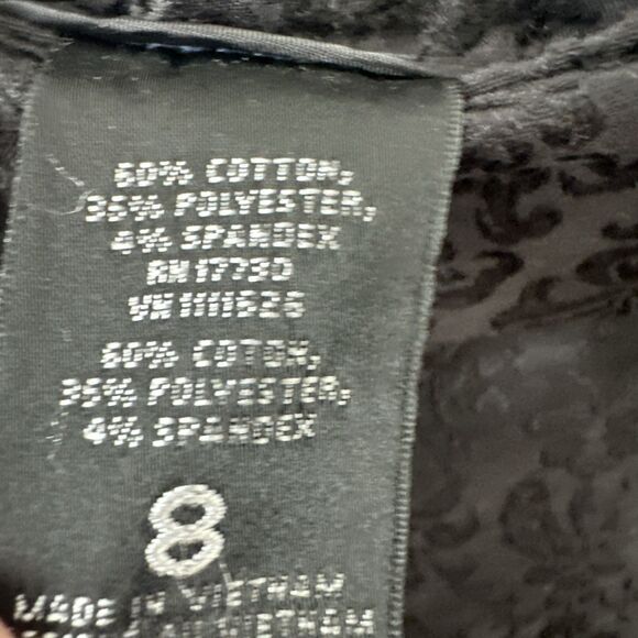 NWT Mossimo Pants Women's 8 Black Jacquard Cropped Mid-Rise - Picture 3 of 10
